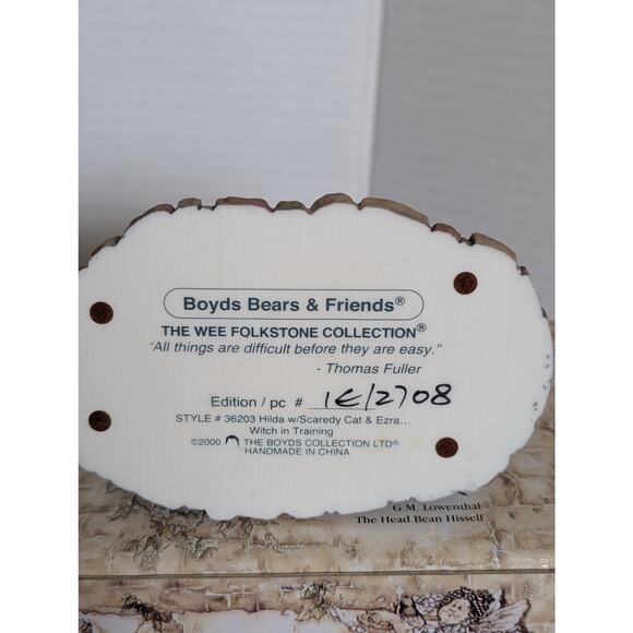 Boyds Bears Wee Folkstone Hilda Witch in Training w
Scaredy Cat & Ezra Figurine - Picture 9 of 12